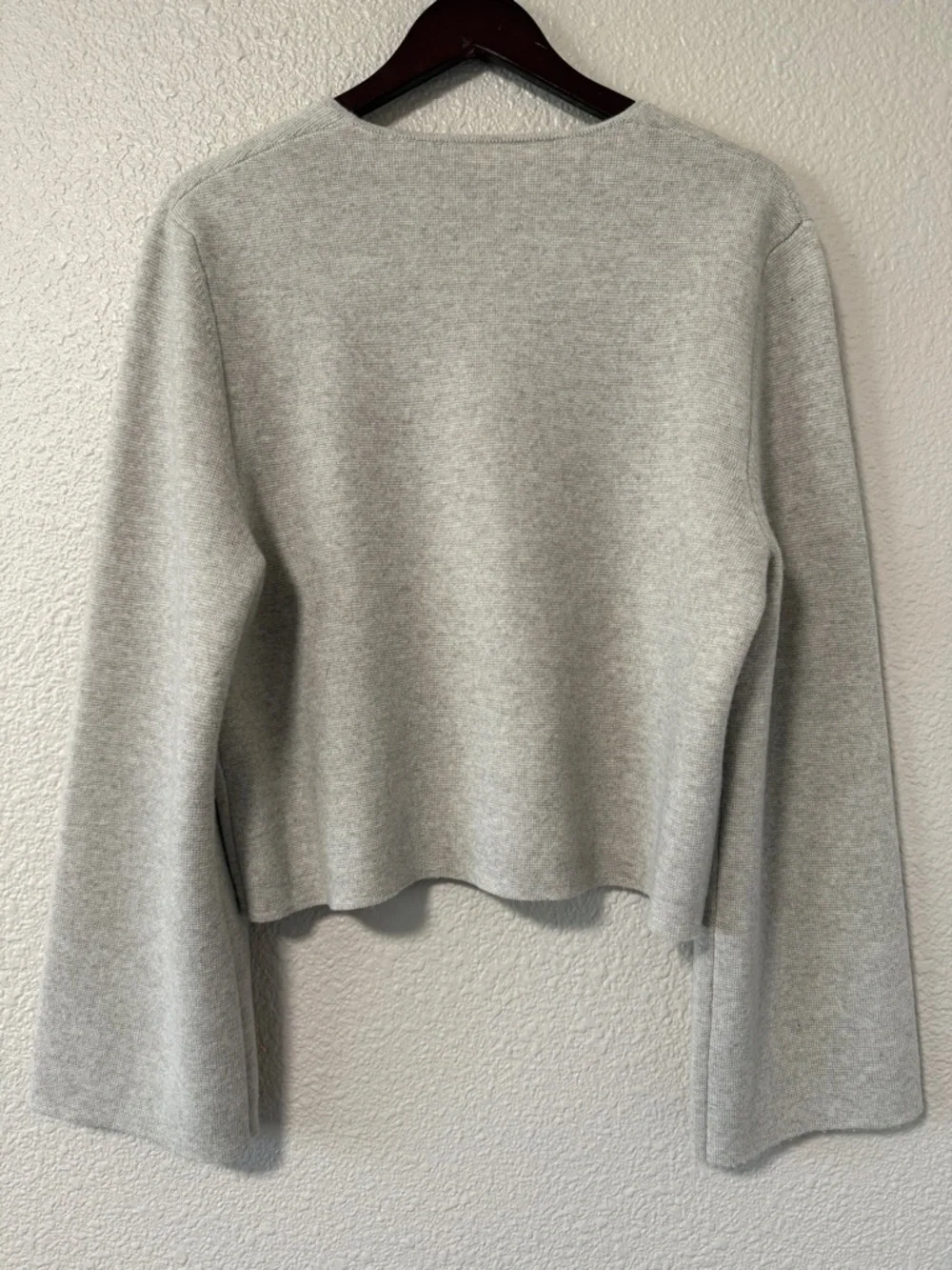 Jenni Kayne Chelsea Cardigan Wool Cashmere V Neck Oversized Neutral M Spring - Picture 7 of 8
